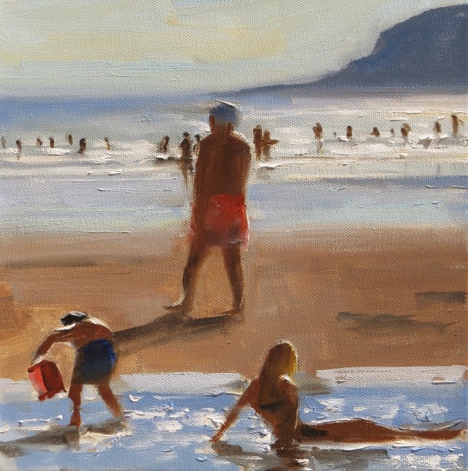 Late Afternoon, Caswell 25x25cms