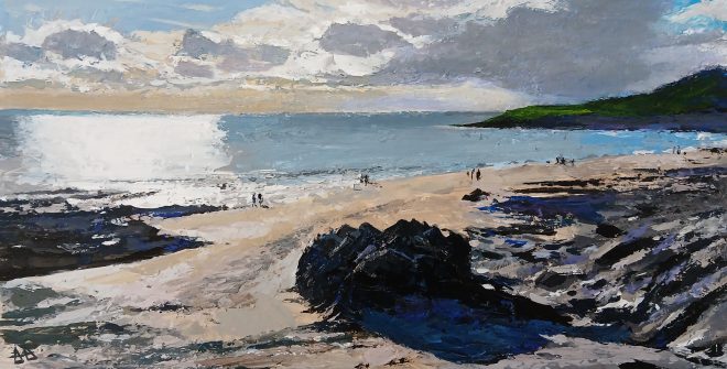 Rotherslade painting Gower, Dai David Art