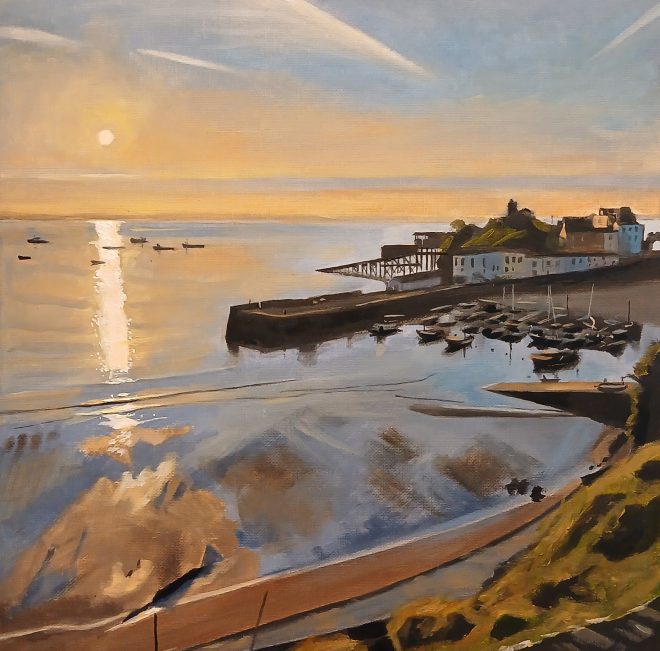 Dai David Art Tenby painting Sunrise