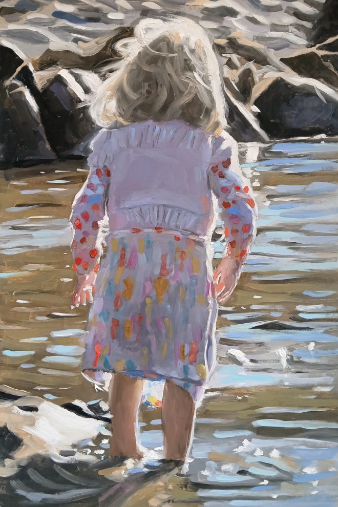 Dai David Art childhood beach painting