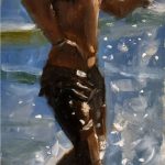 Dai David Art male figurative beach painting