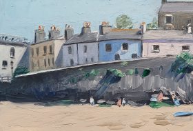 Dai David Art Tenby painting, Pembrokeshire - Pier Hill
