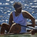 Dai David Art - male figurative painting rower-oarsman