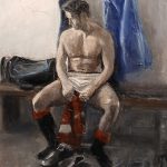 Dai David Art - male figurative painting rugby painting