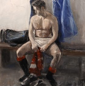 Dai David Art - male figurative painting rugby painting